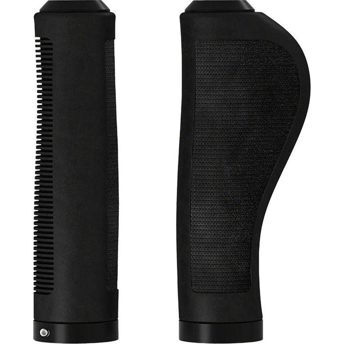 Brooks Ergonomic Rubber Grip - Black 130/130mm Bicycle Grips