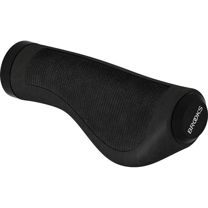Brooks Ergonomic Rubber Grip - Black 130/130mm Bicycle Grips