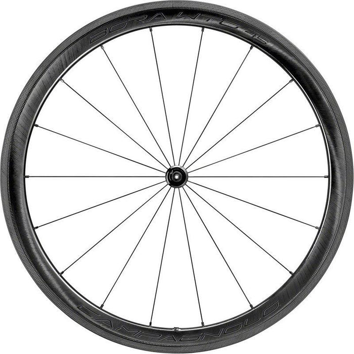 Campagnolo Bora WTO 45 Front Wheel - 700c QR x 100mm Rim Brake 2-Way Fit Dark Label Bicycle Wheels