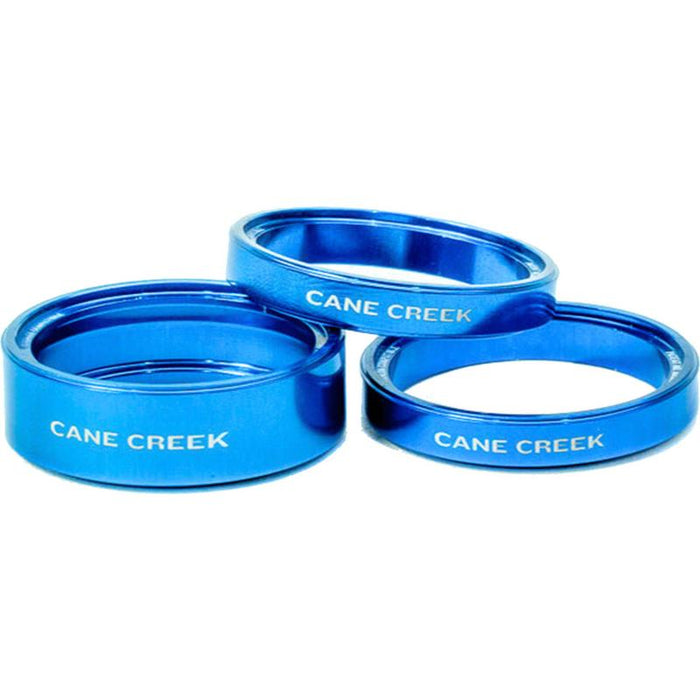 Cane Creek Interlok Chroma Studio Headset Spacer Kit - (1) 10mm (2) 5mm Blue