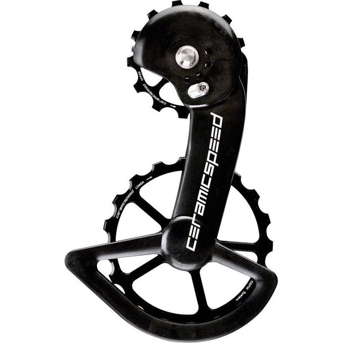 CeramicSpeed OSPW X Pulley Wheel System for Shimano GRX/RX 2x11 - Coated Races Alloy Pulley Carbon Cage Black Bicycle Derailleurs