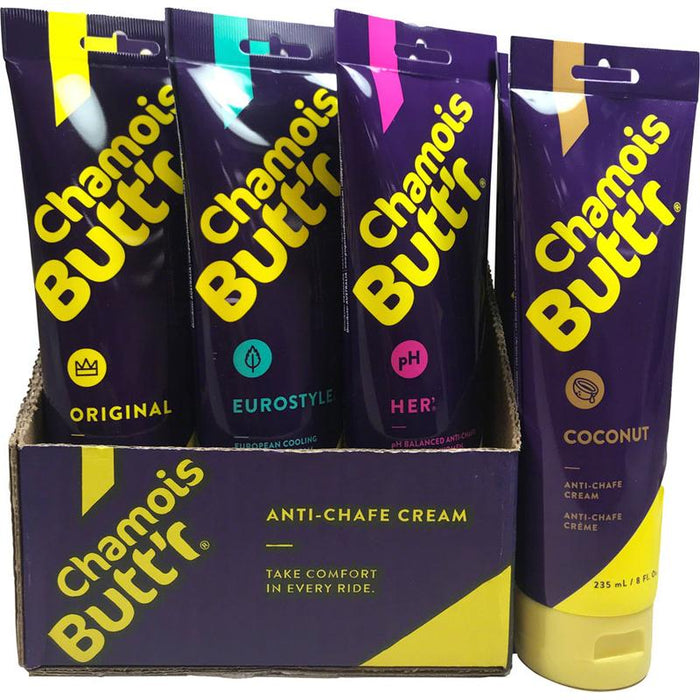 Chamois Butt'r 8oz 2019 Variety Pack: 6 Original 2 Her' 2 Eurostyle and 2 Coconut