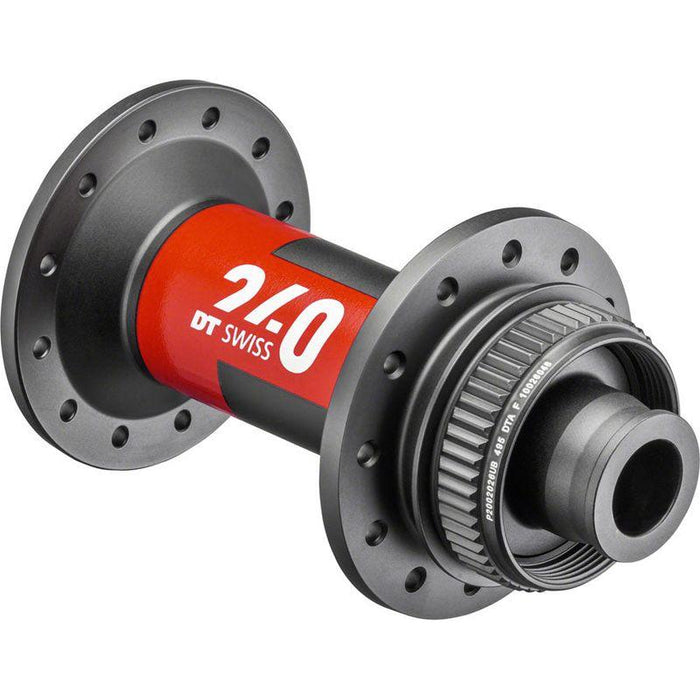 DT Swiss 240 Front Hub - 12 x 100mm Center-Lock Black/Red 28H
