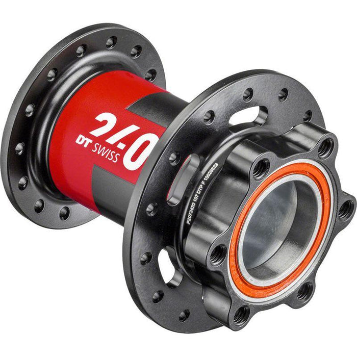 DT Swiss 240 Front Hub - Lefty x 100mm 6-Bolt Black/Red 28H