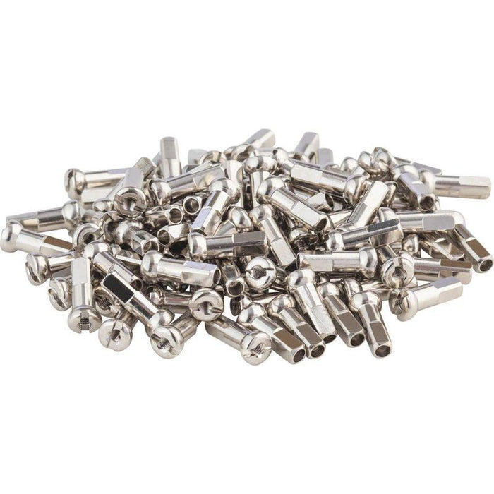 DT Swiss Pro Head Brass Nipples: 2.34 x 14mm Silver Box of 100
