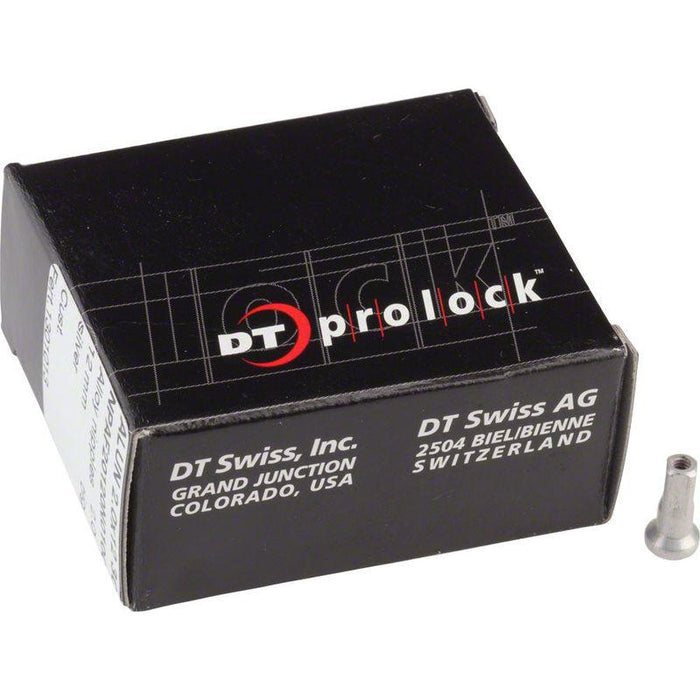 DT Swiss Pro Lock Aluminum Nipples: 2.0 x 12mm Silver Box of 100