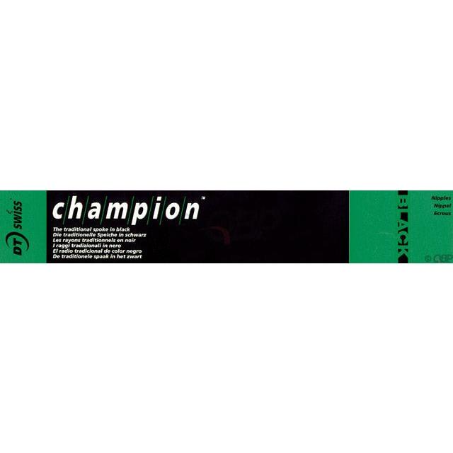 DT Swiss Champion Spoke: 2.0mm Blanks 315mm J-bend Black Box of 500
