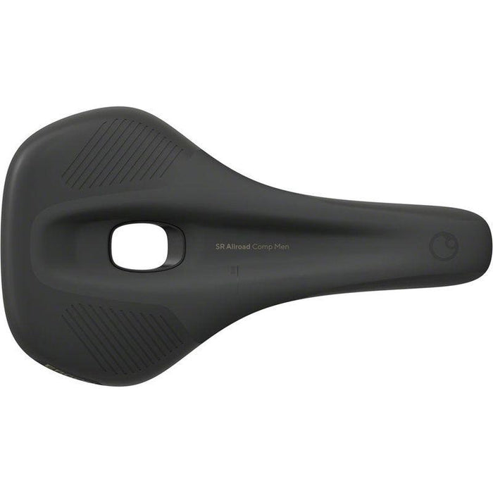 Ergon SR Allroad Comp Saddle Men - TiNox SL Black Performance Road and Gravel Bike Saddle Bicycle Saddles
