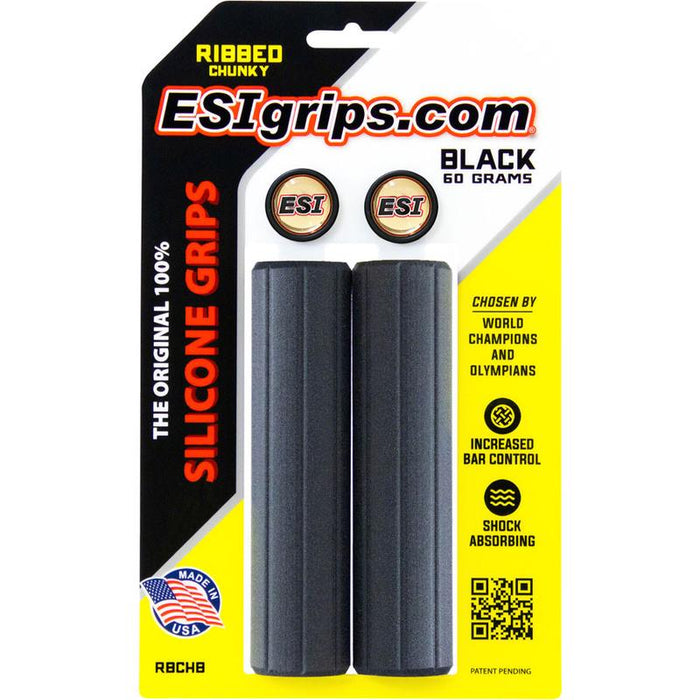 ESI Ribbed Grips - Bicycle Handlebar Grips for Comfort and Vibration Dampening Bicycle Grips