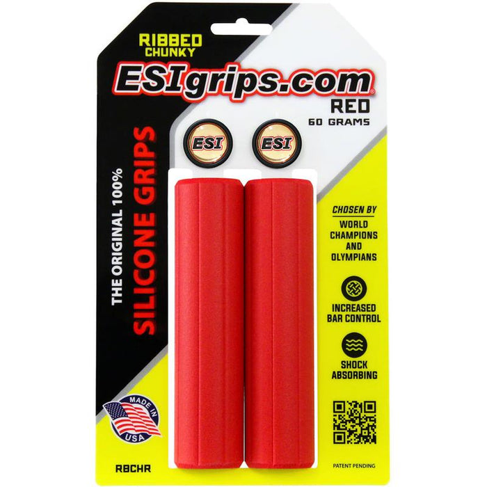 ESI Ribbed Grips - Bicycle Handlebar Grips for Comfort and Vibration Dampening Bicycle Grips