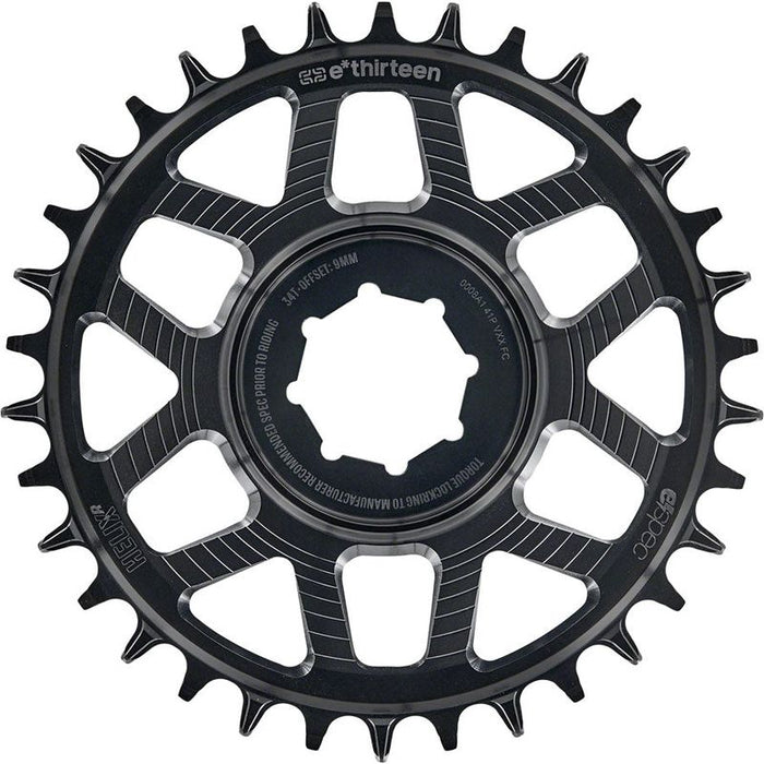 e*thirteen Helix Race e*spec Chainring - Turbo Levo 2.1/2.2 9mm offset 34T 11/12 Speed Black