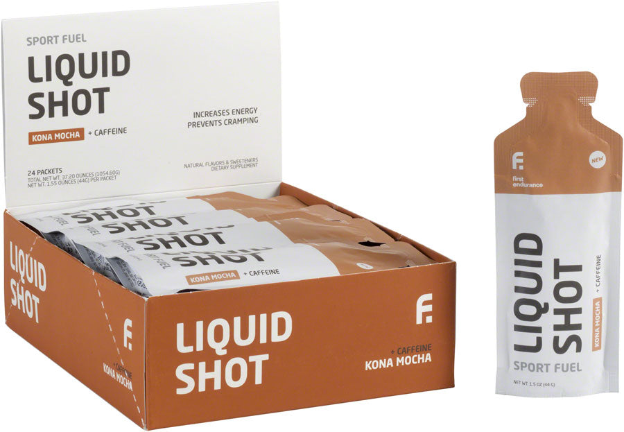 First Endurance Liquid Shot Pack of 24 Bicycle Nutrition Drink Mixes