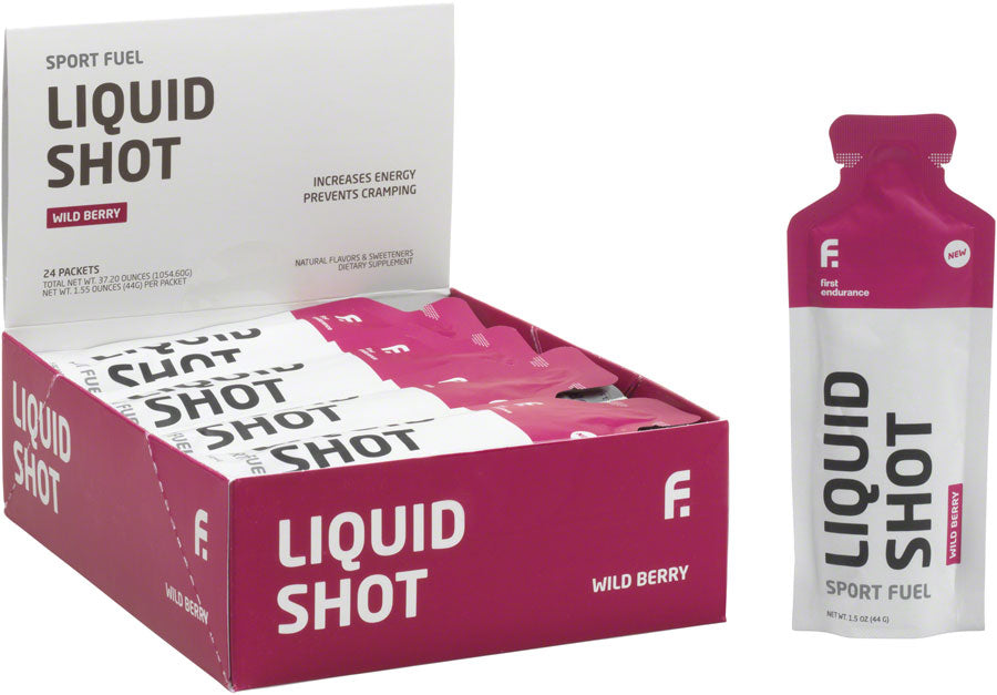 First Endurance Liquid Shot Pack of 24 Bicycle Nutrition Drink Mixes