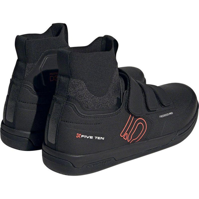 Five Ten Freerider Pro Mid VCS Flat Shoes - Men's Core Black/Solar Red/Gray Three 10.5
