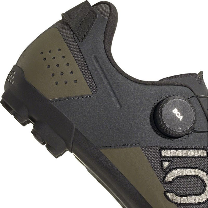 Five Ten Kestrel BOA Mountain Clipless Shoes - Men's Gray Six/Silver Pebble/Olive Strata 14