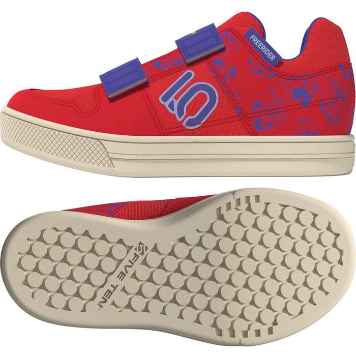 Five Ten Freerider VCS DSN Kids Flat Shoes - Pure Ruby/Violet Tone/Wonder White 3.5