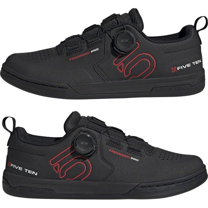 Five Ten Freerider Pro BOA Flat Shoes - Men's Core Black/Red/FTWR White 6