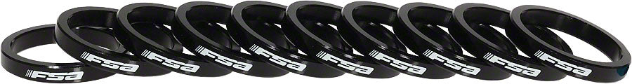 Full Speed Ahead Bag of 10 1-1/8x5mm Alloy Headset Spacers with Logo