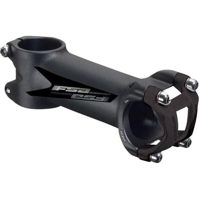 Full Speed Ahead Gossamer Stem - 90mm 31.8 Clamp /-6 1 1/8 Alloy Black