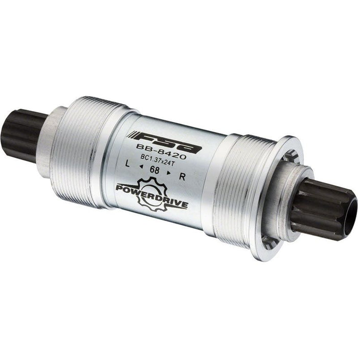Full Speed Ahead 8420ST Power Drive Bottom Bracket - English 68x118mm Full Speed Ahead Power Drive Spindle Silver