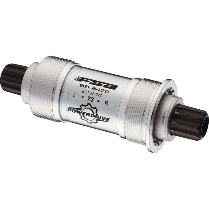 Full Speed Ahead 8420ST Power Drive Bottom Bracket - English 73x113mm Full Speed Ahead Power Drive Spindle Silver