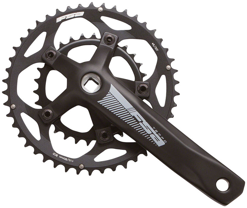 Full Speed Ahead Tempo Crankset - 165mm 10/11-Speed 46/30t JIS Spindle Interface Black