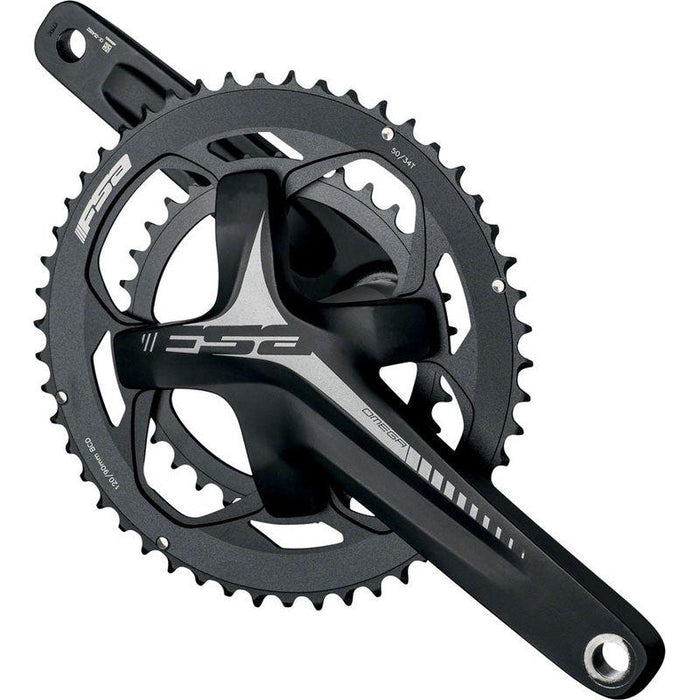 Full Speed Ahead Omega AGX Crankset - 165mm 10/11-Speed 30/46T 120/90mm BCD 386 EVO Spindle Interface Black