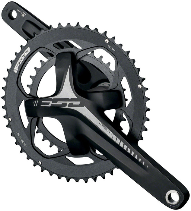Full Speed Ahead Omega AGX Crankset - 175mm 10/11-Speed 30/46T 120/90mm BCD 386 EVO Spindle Interface Black