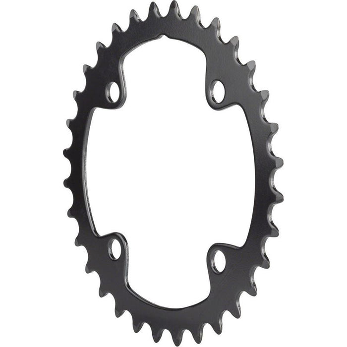 Full Speed Ahead Omega/Vero Pro Steel Road Double Chainring - 32t 90 BCD Steel N-11 Black