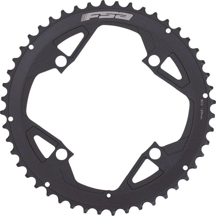 Full Speed Ahead Gossamer Pro ABS Road Chainring - 50t Outer Ring 120mm BCD 4-Bolt Aluminum N11 Black