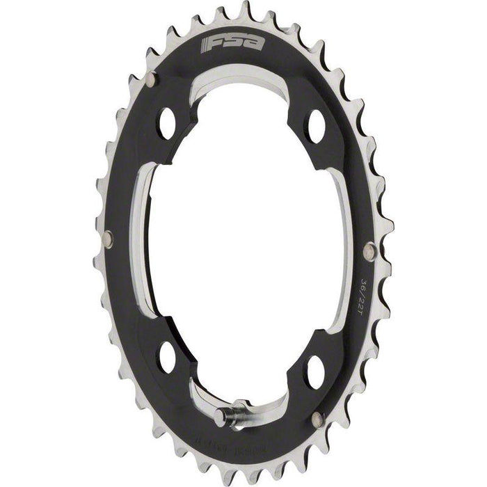 Full Speed Ahead MTB Pro Double Chainring - 36t 104 BCD 4-Bolt Aluminum M11 Black