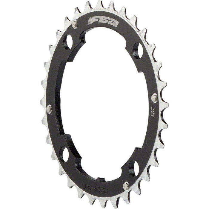 Full Speed Ahead MTB Pro Double Chainring - 38t 104 BCD 4-Bolt Aluminum D10 Black