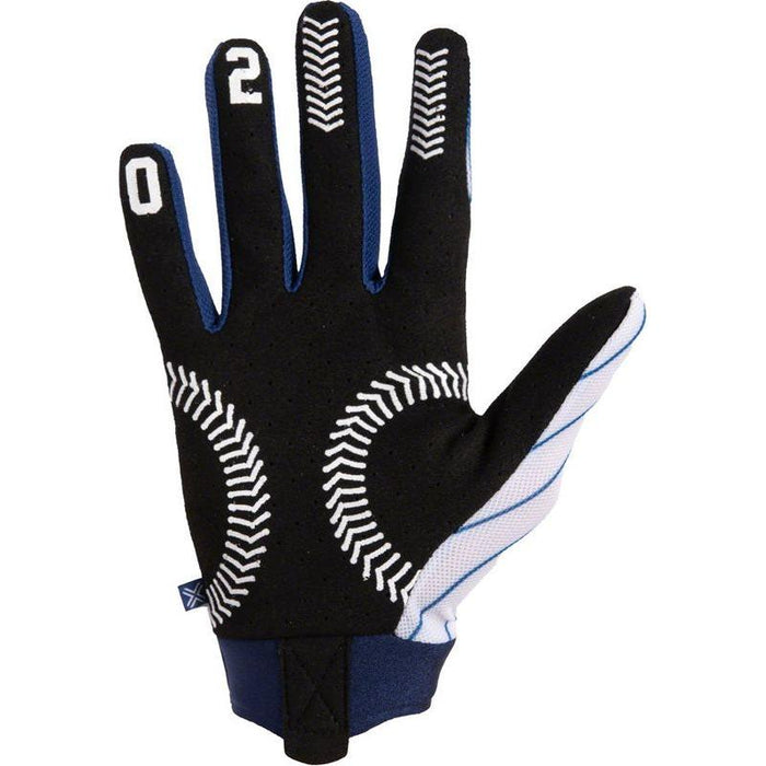 FUSE Omega Gloves - Ballpark Full Finger White/Blue Medium