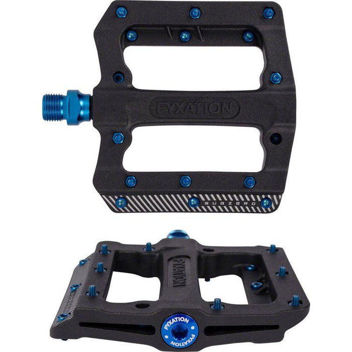 Fyxation Mesa MP Subzero Pedals - Platform Composite/Plastic 9/16 Black/Blue