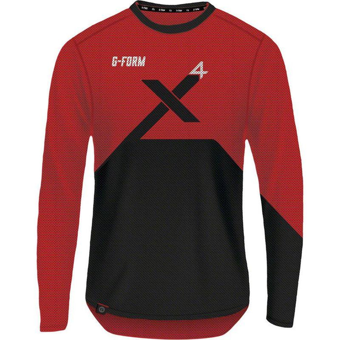 G-Form Pro-X4 Long Sleeve Bike Jersey - Red/Black Large