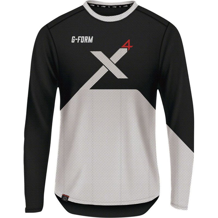 G-Form Pro-X4 Long Sleeve Bike Jersey - Black/White X- Large