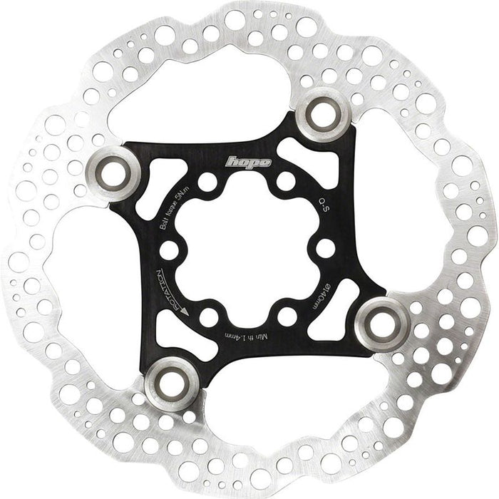 Hope Floating Disc Brake Rotor - 180mm 6-Bolt Black