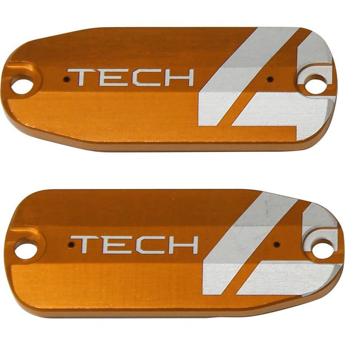 Hope Tech 4 Brake Lever Reservoir Lid - Orange Pair