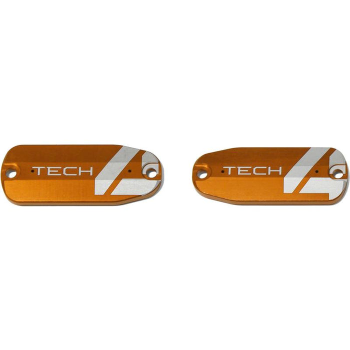 Hope Tech 4 Brake Lever Reservoir Lid - Orange Pair