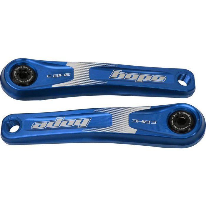 Hope Ebike Crank Arm Set - 165mm ISIS Standard Offset Blue