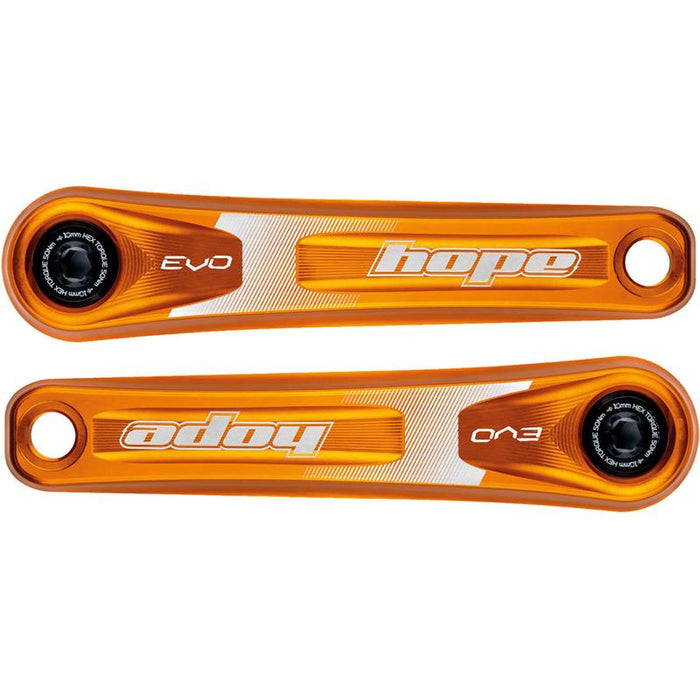 Hope Evo Crankset - 170mm Direct Mount 30mm Spindle For 135/142/141/148mm Rear Spacing Orange