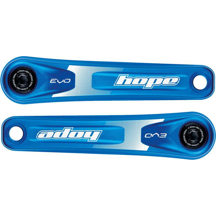 Hope Evo Crankset - 175mm Direct Mount 30mm Spindle For 135/142/141/148mm Rear Spacing Blue