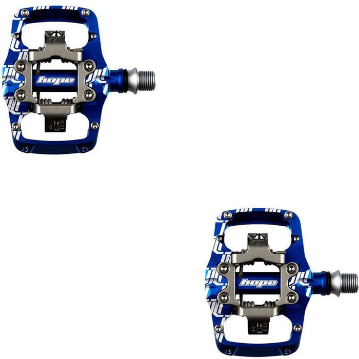 Hope Union TC Pedals - Dual Sided Clipless with Platform 9/16 Blue