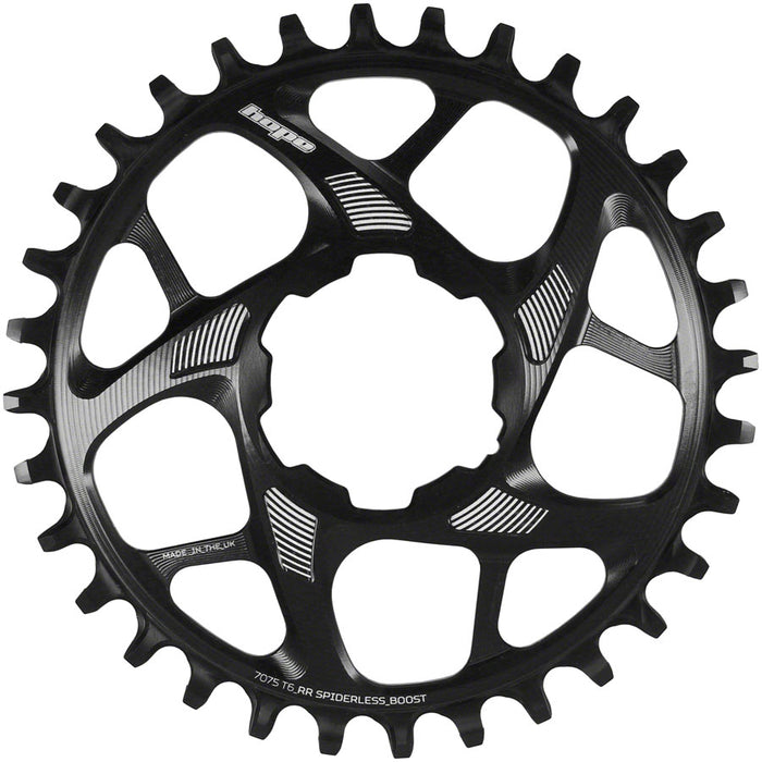 Hope Spiderless Retainer Chainring - 28t Boost Hope Direct Mount R22 Black
