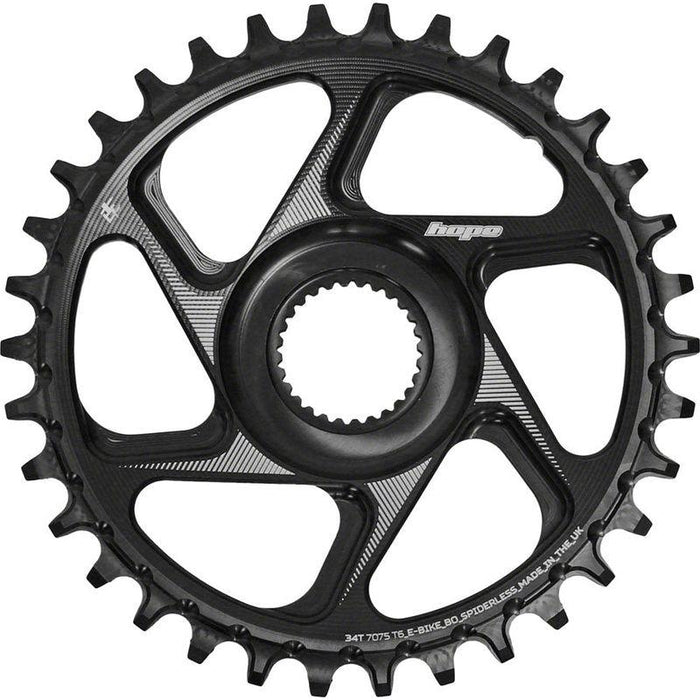 Hope Spiderless Chainring - 34T R22 Ebike Bosch Black