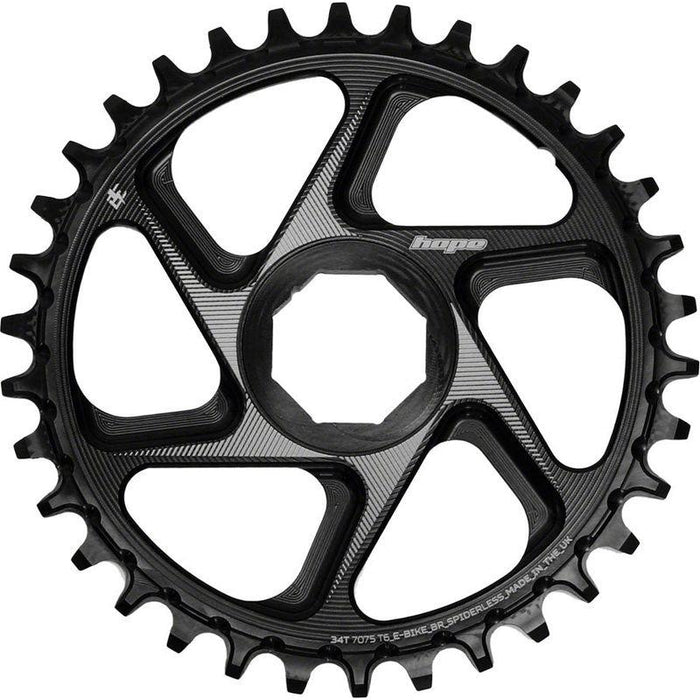 Hope Spiderless Chainring - 34T R22 Ebike Brose Black