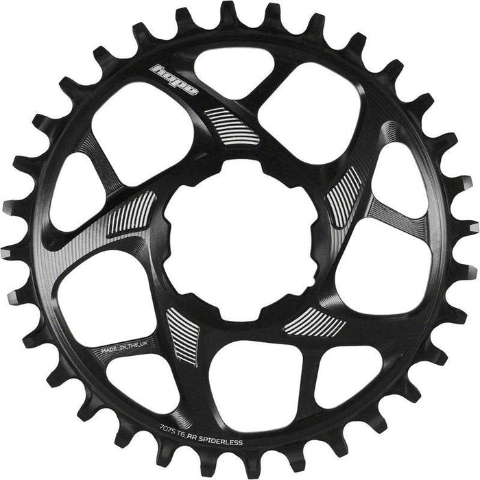 Hope Spiderless Retainer Chainring - 34t Hope Direct Mount R22 Black