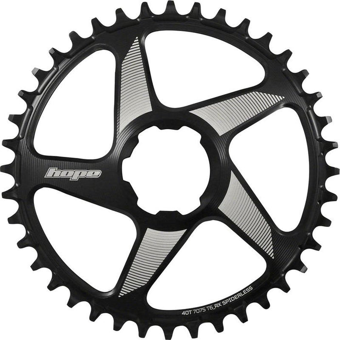 Hope RX Spiderless Chainring - 38t Hope Direct Mount Black