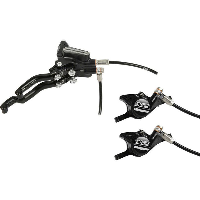 Hope Tech 3 X2 Duo Disc Brake and Lever - Left Hand Front and Rear Hydraulic Post Mount Black
