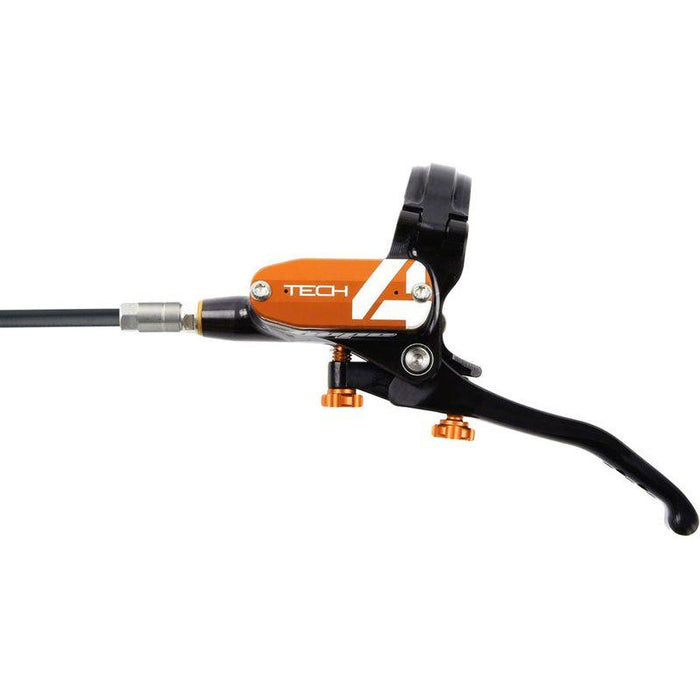 Hope Tech 4 E4 Disc Brake and Lever Set - Front Hydraulic Post Mount Orange